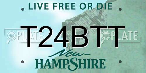 T24BTT New Hampshire License Plate