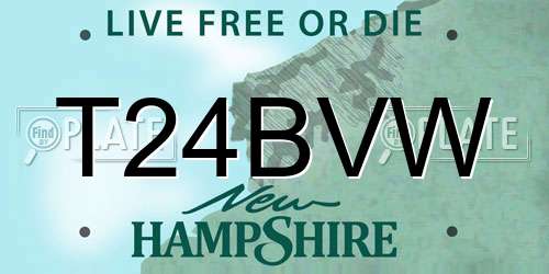 T24BVW New Hampshire License Plate