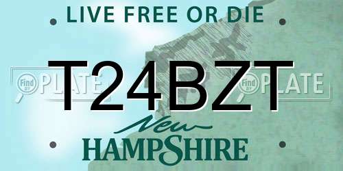 T24BZT New Hampshire License Plate