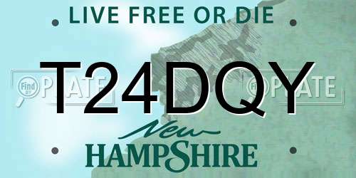 T24DQY New Hampshire License Plate
