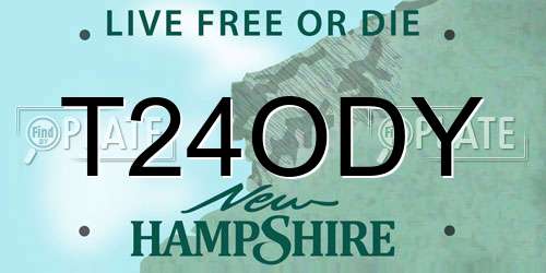 T24ODY New Hampshire License Plate
