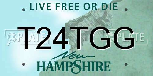 T24TGG New Hampshire License Plate