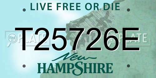 T25726E New Hampshire License Plate