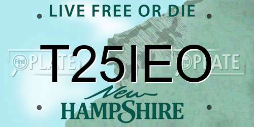 T25IEO New Hampshire License Plate
