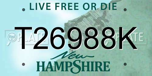 T26988K New Hampshire License Plate