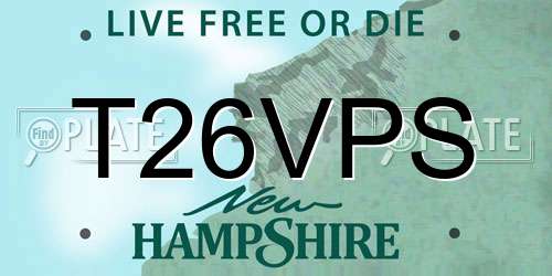 T26VPS New Hampshire License Plate