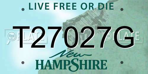 T27027G New Hampshire License Plate