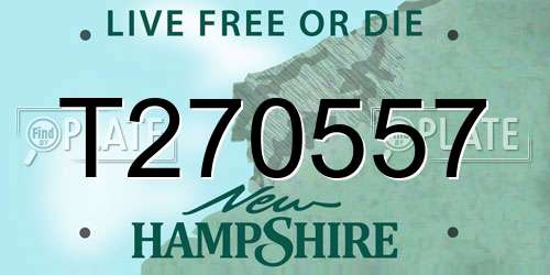 T270557 New Hampshire License Plate