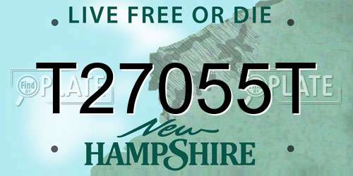 T27055T New Hampshire License Plate