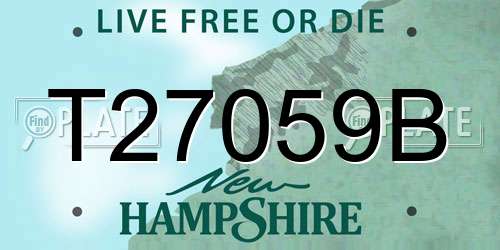 T27059B New Hampshire License Plate