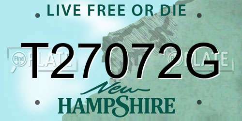 T27072G New Hampshire License Plate