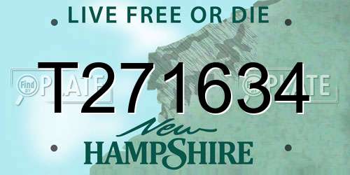 T271634 New Hampshire License Plate