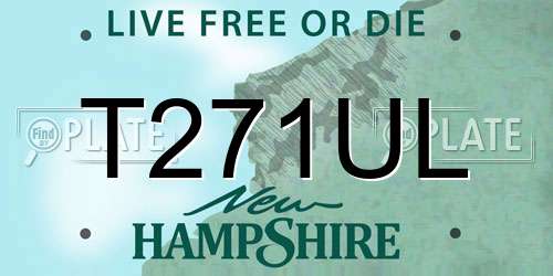 T271UL New Hampshire License Plate