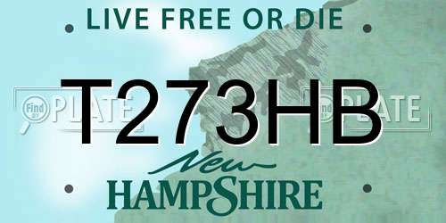 T273HB New Hampshire License Plate