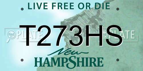 T273HS New Hampshire License Plate