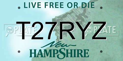 T27RYZ New Hampshire License Plate