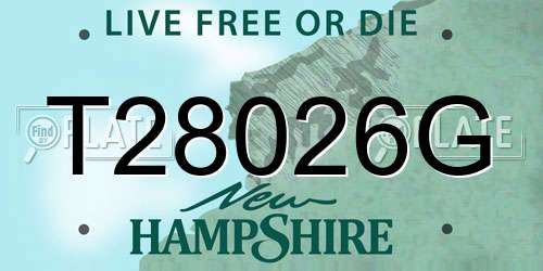 T28026G New Hampshire License Plate