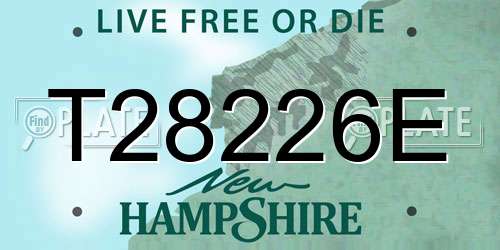 T28226E New Hampshire License Plate