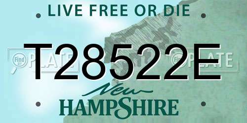 T28522E New Hampshire License Plate