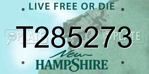 T285273 New Hampshire License Plate