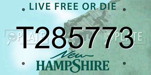 T285773 New Hampshire License Plate