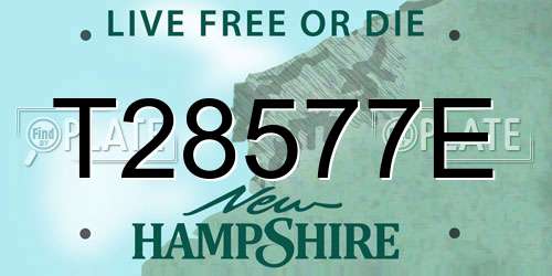 T28577E New Hampshire License Plate