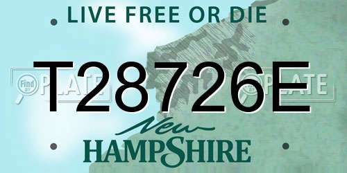 T28726E New Hampshire License Plate