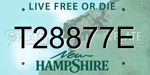 T28877E New Hampshire License Plate