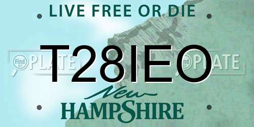 T28IEO New Hampshire License Plate