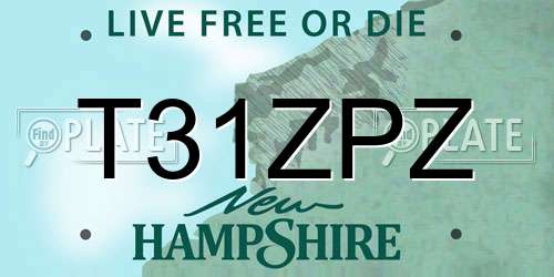 T31ZPZ New Hampshire License Plate