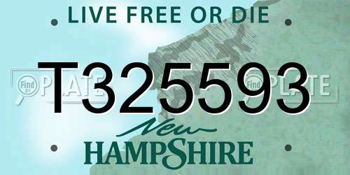 T325593 New Hampshire License Plate