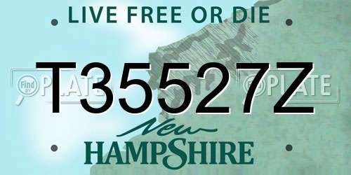 T35527Z New Hampshire License Plate