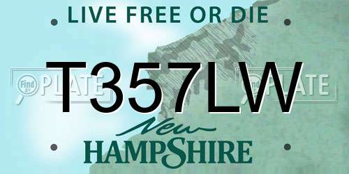 T357LW New Hampshire License Plate