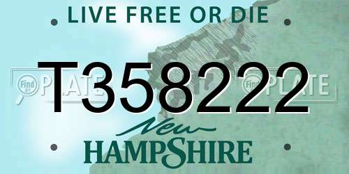 T358222 New Hampshire License Plate