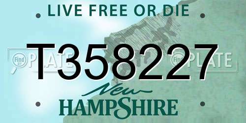 T358227 New Hampshire License Plate