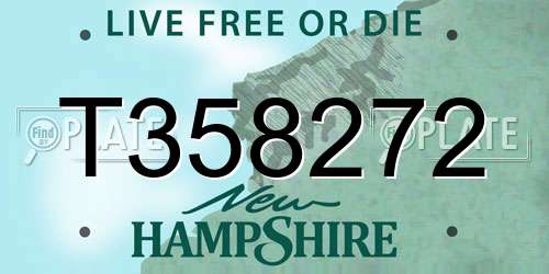 T358272 New Hampshire License Plate