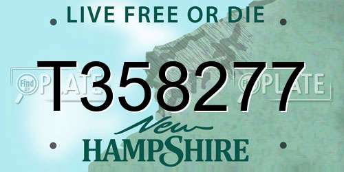 T358277 New Hampshire License Plate