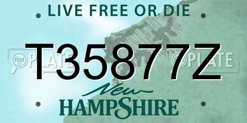 T35877Z New Hampshire License Plate