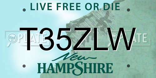 T35ZLW New Hampshire License Plate