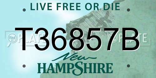 T36857B New Hampshire License Plate