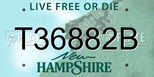 T36882B New Hampshire License Plate