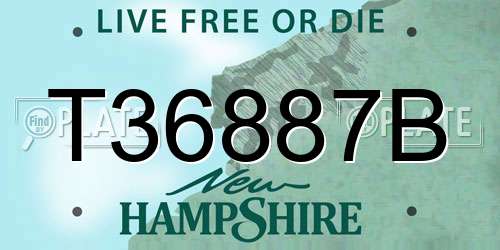 T36887B New Hampshire License Plate