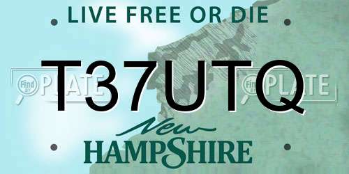 T37UTQ New Hampshire License Plate