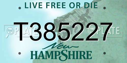 T385227 New Hampshire License Plate