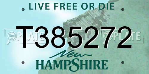 T385272 New Hampshire License Plate
