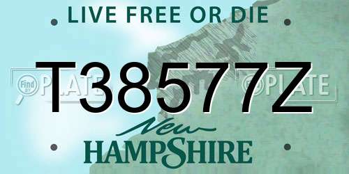 T38577Z New Hampshire License Plate