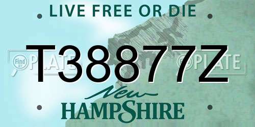 T38877Z New Hampshire License Plate