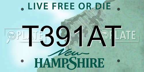 T391AT New Hampshire License Plate