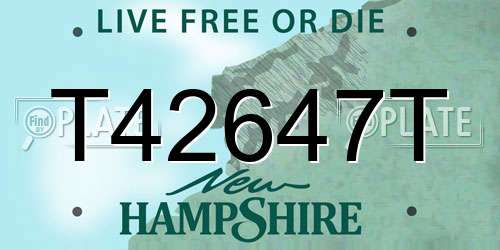 T42647T New Hampshire License Plate