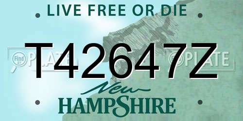 T42647Z New Hampshire License Plate
